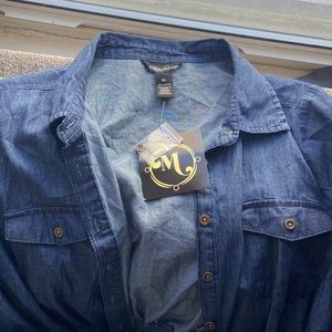 Millenium, XL, Dark wash Denim, Button Up Dress